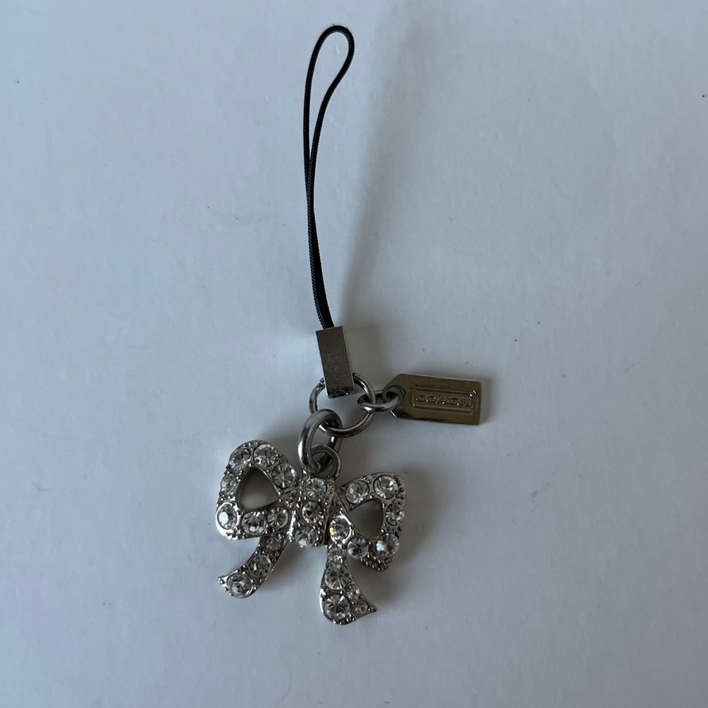 Coach bag charm - jeweled bow